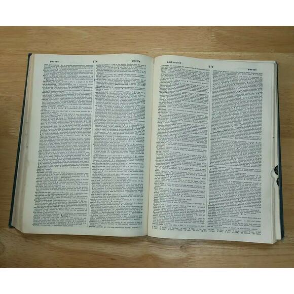 Vintage Websters Seventh New Collegiate Dictionary 1967 Hardcover Blue & Gold - Picture 9 of 10
